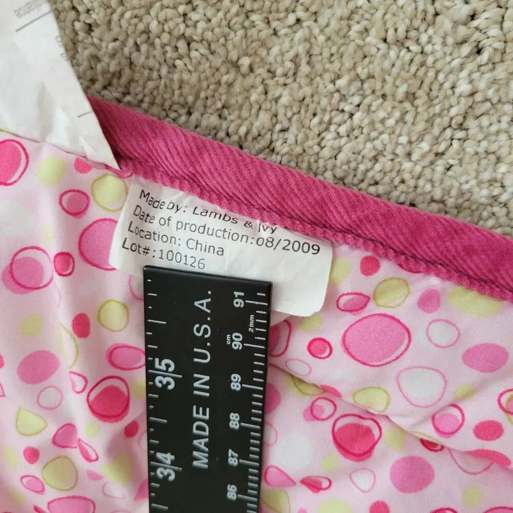 Y2K Lambs & Ivy Comforter Quilt Blanket Flower Butterfly Baby Patchwork Girls